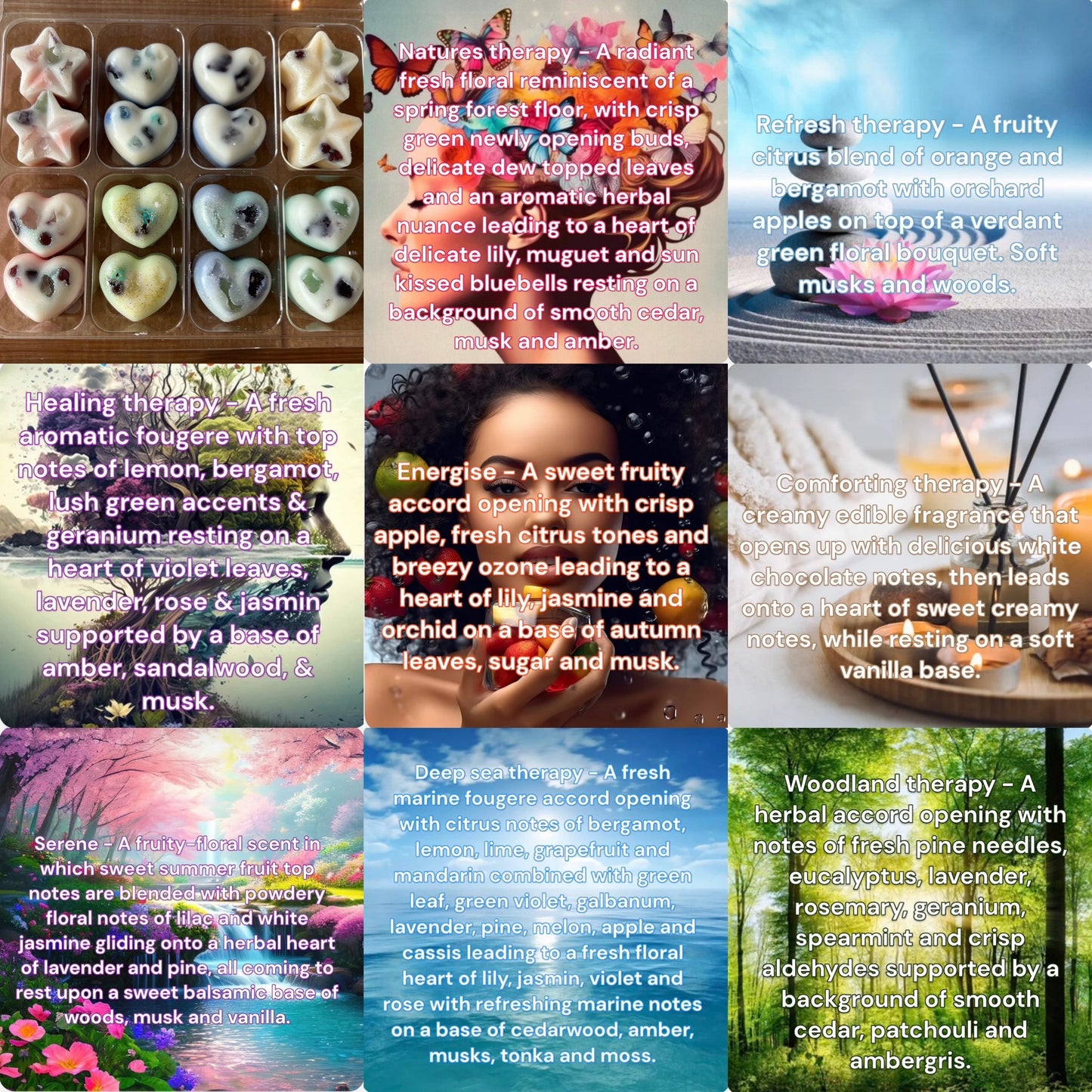 Wax Melt Box – Well-Being Infused with Crystals
A soothing collection of wax melts infused with crystals, designed to enhance your sense of well-being. Each melt combines calming fragrances with the healing energy of crystals, perfect for creating a peace