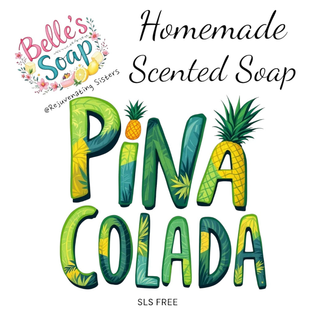 HAND MADE SOAP- SCENTED SHAPES, sls free. in PINA COLADA