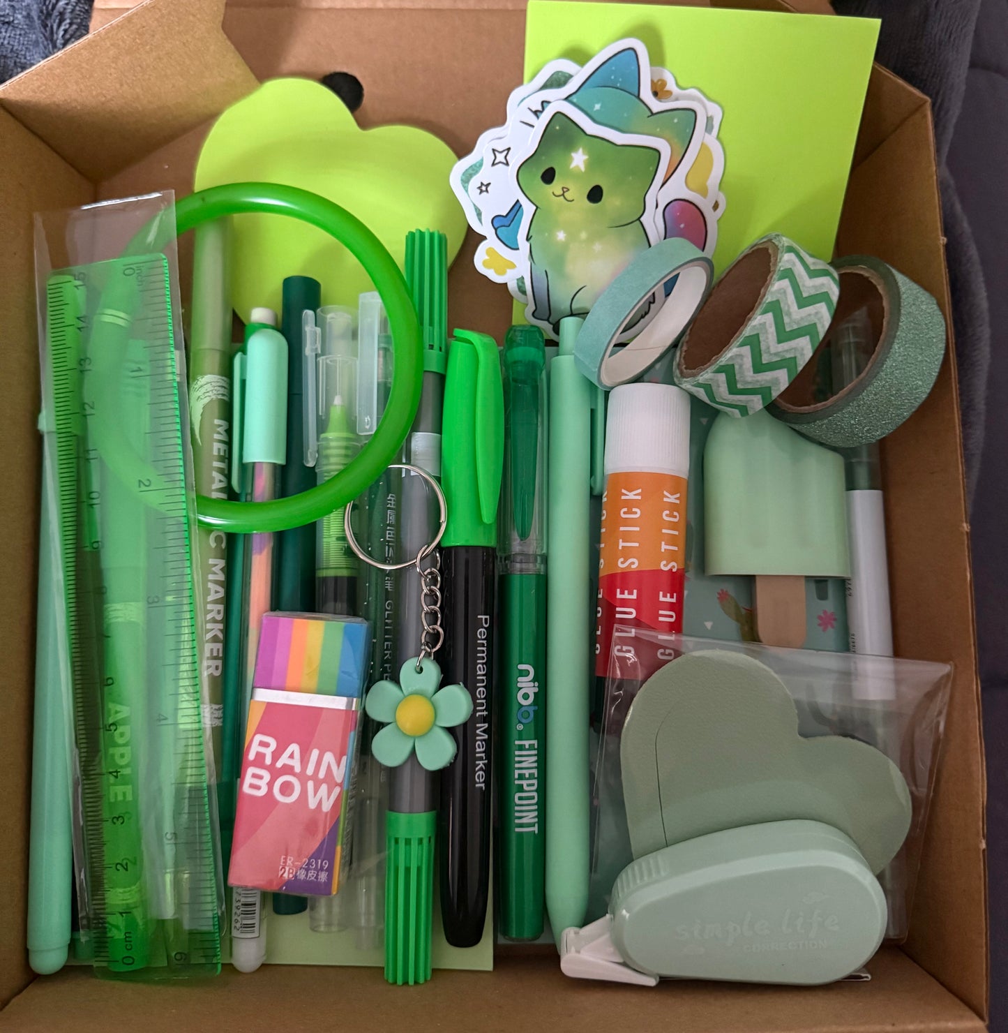 Selection of Stationery Box- A perfect gift idea, this vibrant kit includes a variety of essentials such as Washi Tape, Gel Pens, Notebooks, Sticky Notes, and more. Available in a range of colors to suit every style and creative need.