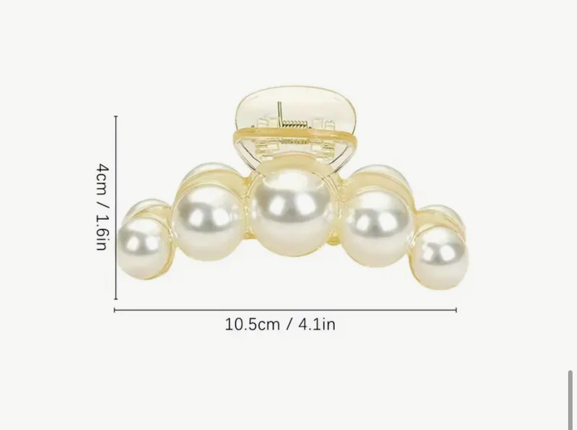 Rejuvenating Sisters Large Pearl Hair clip claw clamp