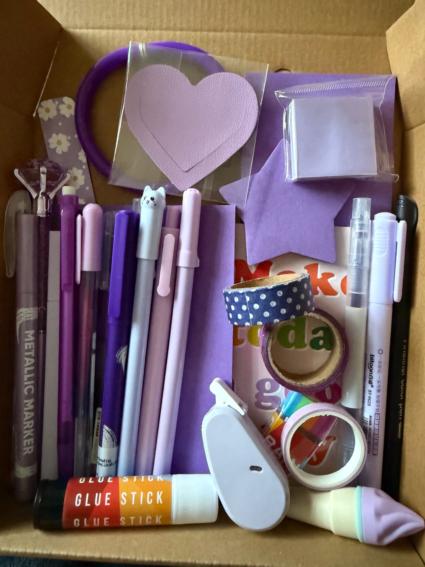 Selection of Stationery Box- A perfect gift idea, this vibrant kit includes a variety of essentials such as Washi Tape, Gel Pens, Notebooks, Sticky Notes, and more. Available in a range of colors to suit every style and creative need.