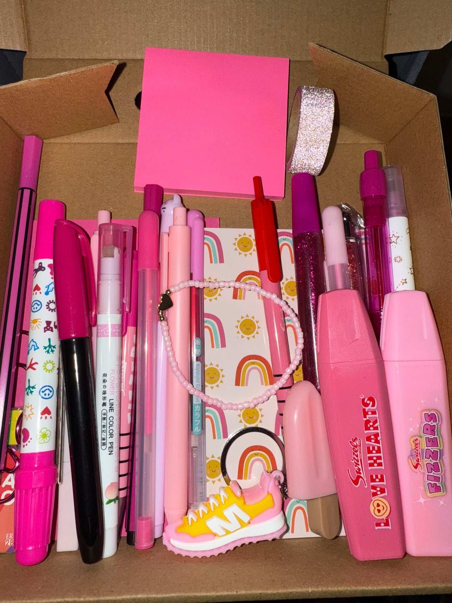 Selection of Stationery Box- A perfect gift idea, this vibrant kit includes a variety of essentials such as Washi Tape, Gel Pens, Notebooks, Sticky Notes, and more. Available in a range of colors to suit every style and creative need.