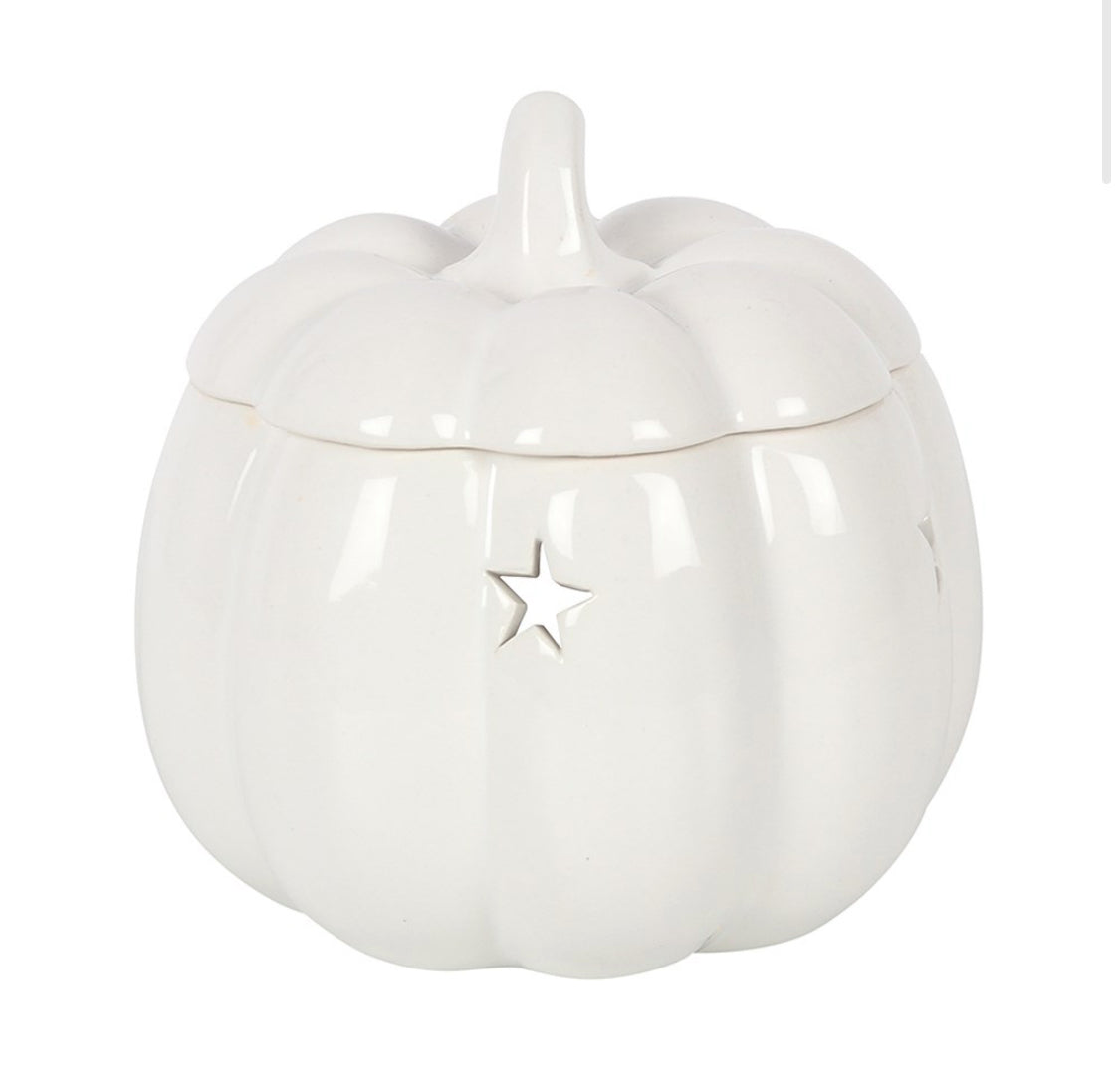 White Pumpkin Ceramic Oil Burner