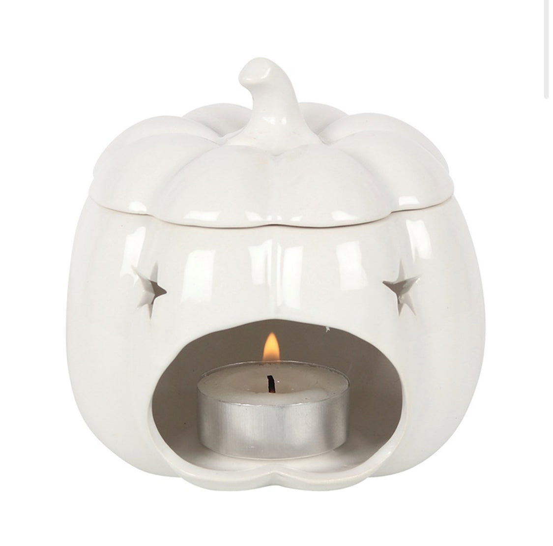 White Pumpkin Ceramic Oil Burner