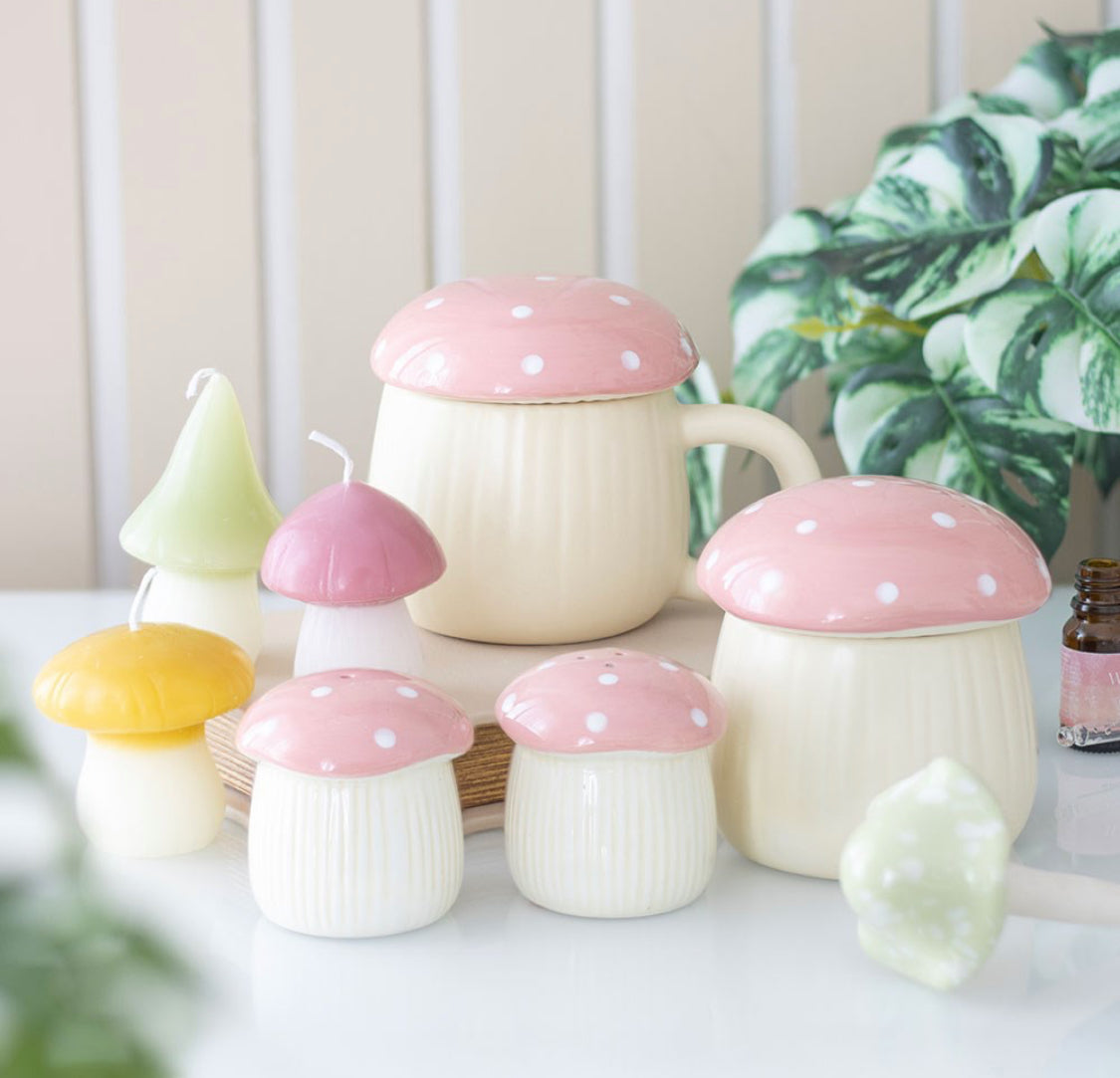 Pink Mushroom Ceramic Oil Burner