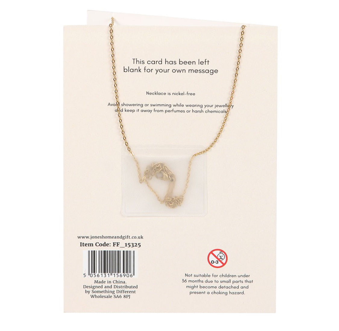 Pink Crystal Mushroom Necklace Card