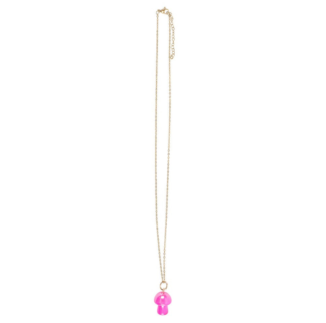Pink Crystal Mushroom Necklace Card