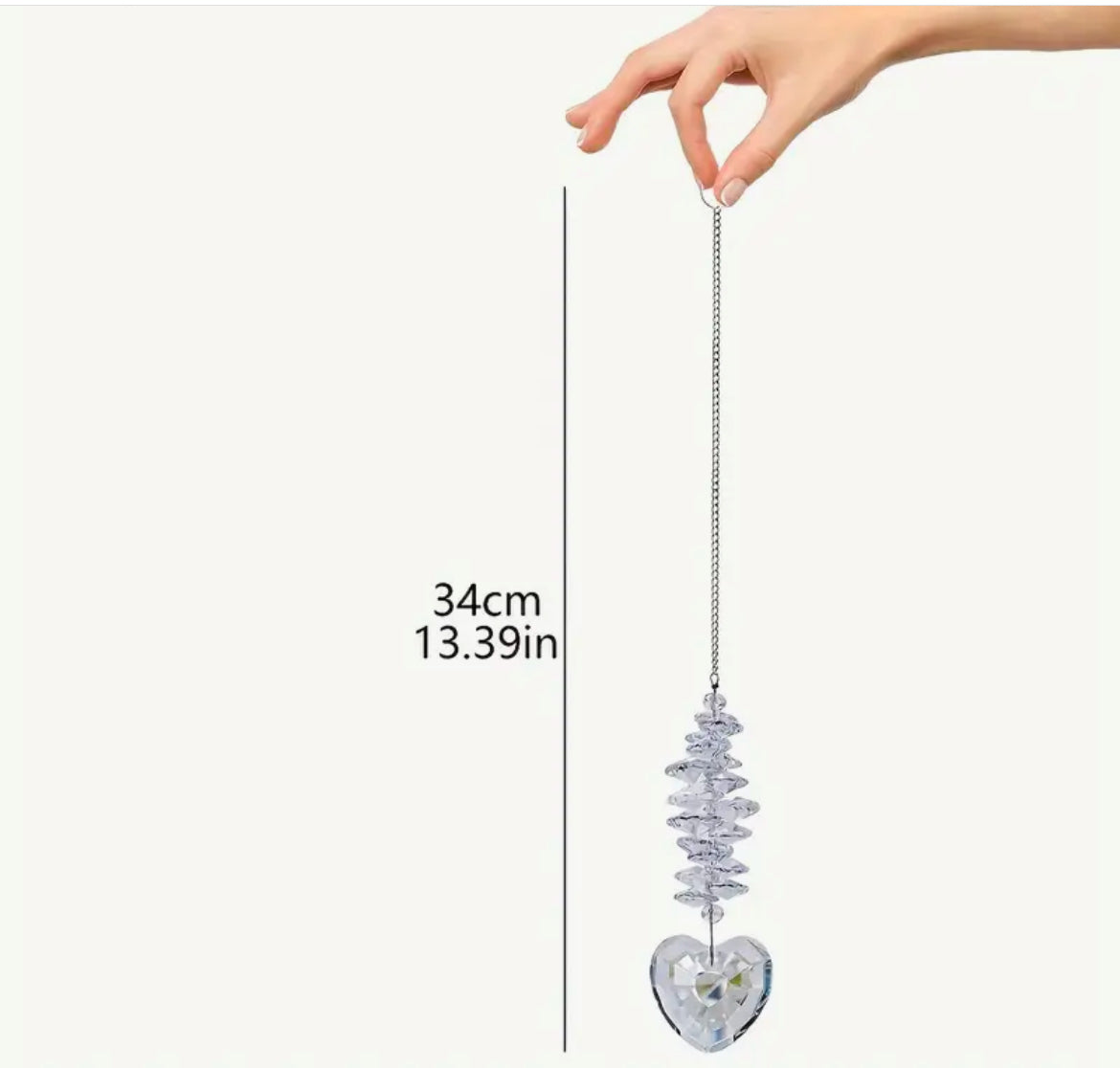 SUN CATCHER- stunning glass heart shaped.