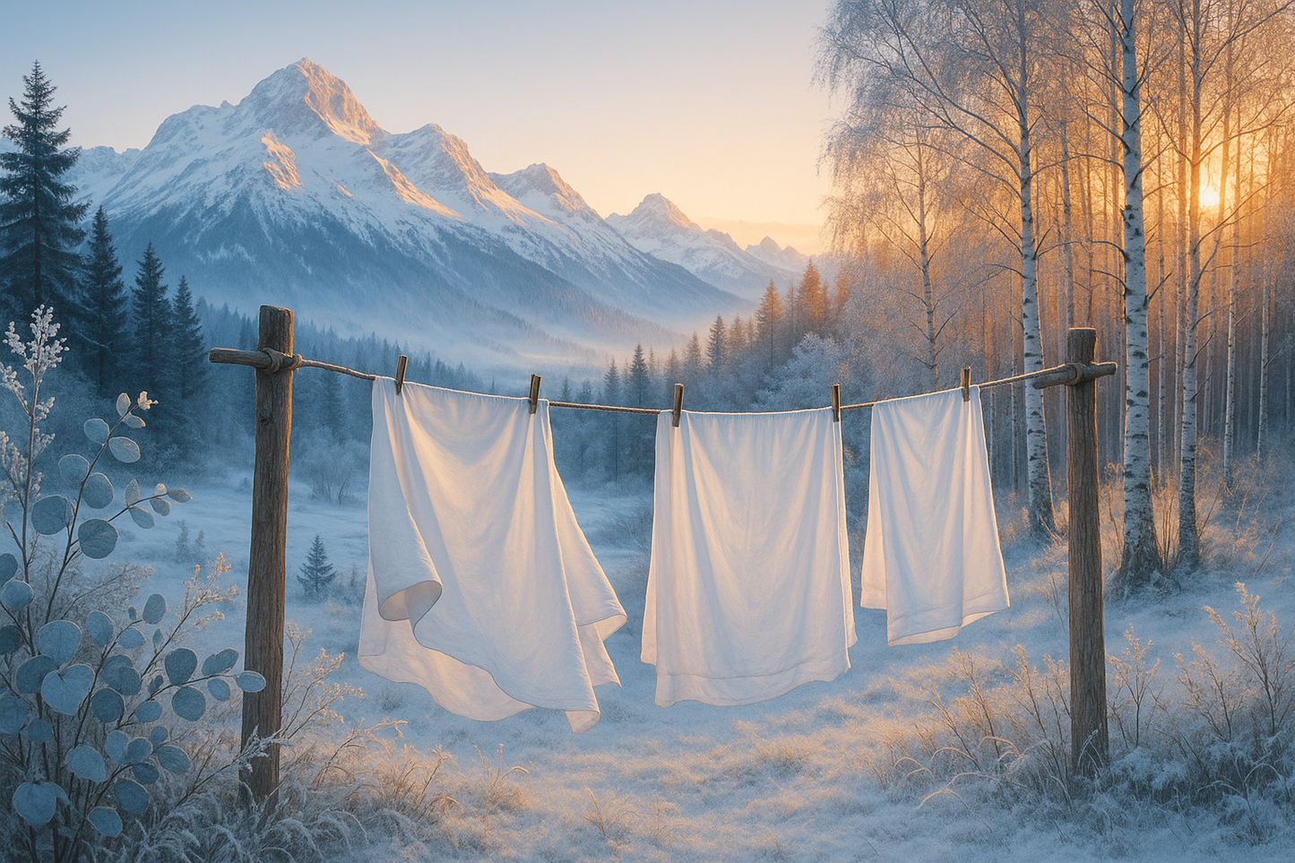 ✨ Alpine Escape ✨
A clean, refreshing luxury fragrance oil inspired by the scent of freshly laundered linens and crisp mountain air. ❄️
Breathe in the calm of a snowy morning, where cool frosted eucalyptus, pine, and cotton drift through serene white woods and smooth amber.
The result — a cosy, comforting freshness that lingers beautifully, bringing pure tranquillity to any space. 💫