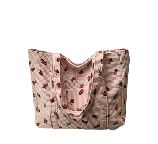 Tote Bag – Large Capacity Fashion Shoulder Handbag with Strawberry Print
A stylish and spacious shoulder handbag featuring a charming strawberry print. Perfect for carrying all your essentials in style, whether you’re heading to work or out for a casual d