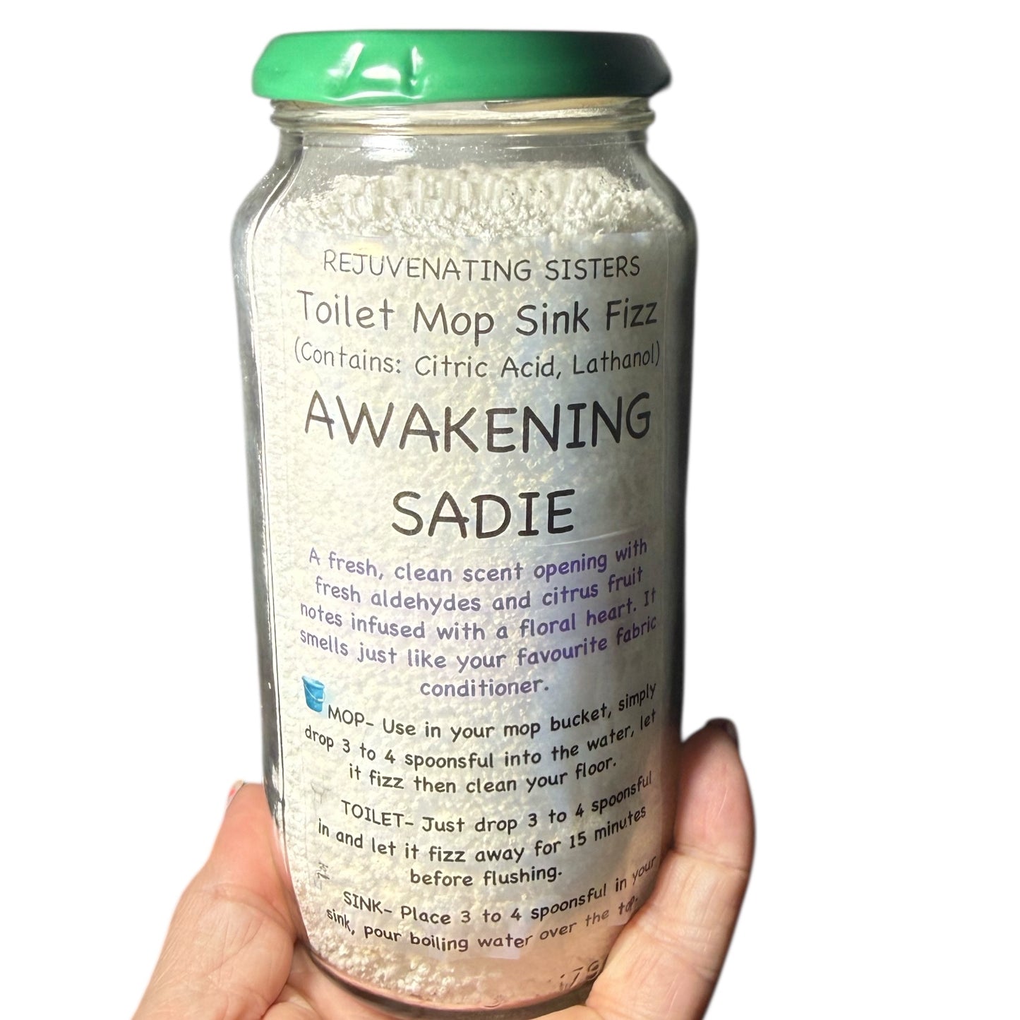 TOLIET, MOP & SINK FIZZ POWDER – Scented with Odouraze & Mixed Scents Effortlessly refresh and clean with this powerful fizzing powder, designed for toilets, mops, and sinks.