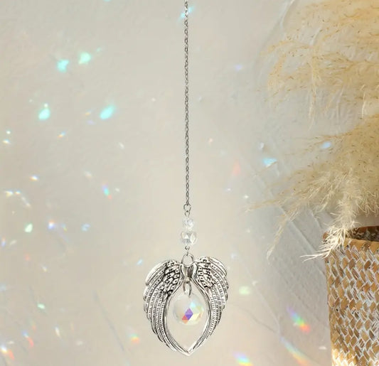 SUN CATCHER ANGELS WINGS CRYSTAL