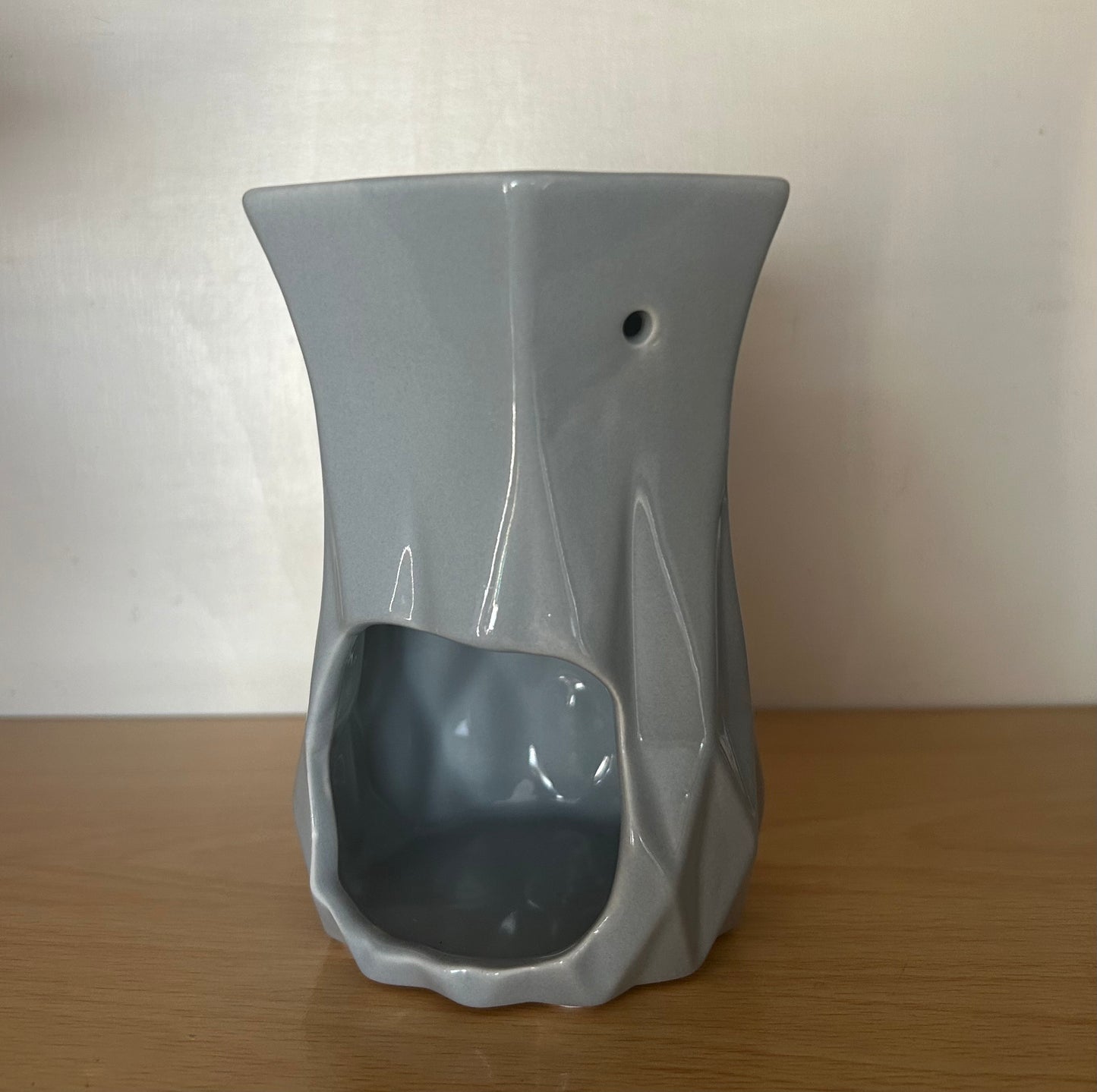 DESIRE AROMA GEOMETRIC WARMER WAX/OIL BURNER GREY