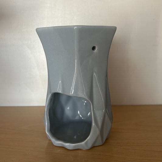 DESIRE AROMA GEOMETRIC WARMER WAX/OIL BURNER GREY