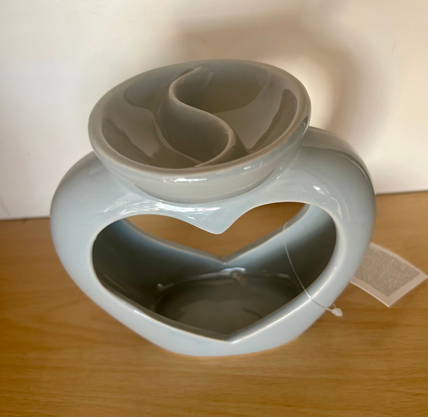 HEART DOUBLE DISH WAX/OIL MELTER