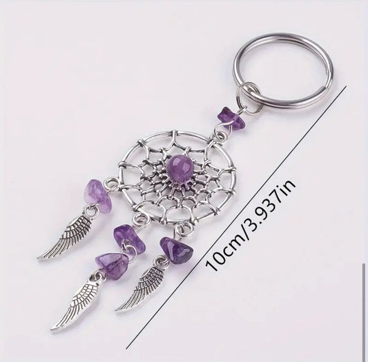 KEY RING CRYSTAL DREAM CATCHER