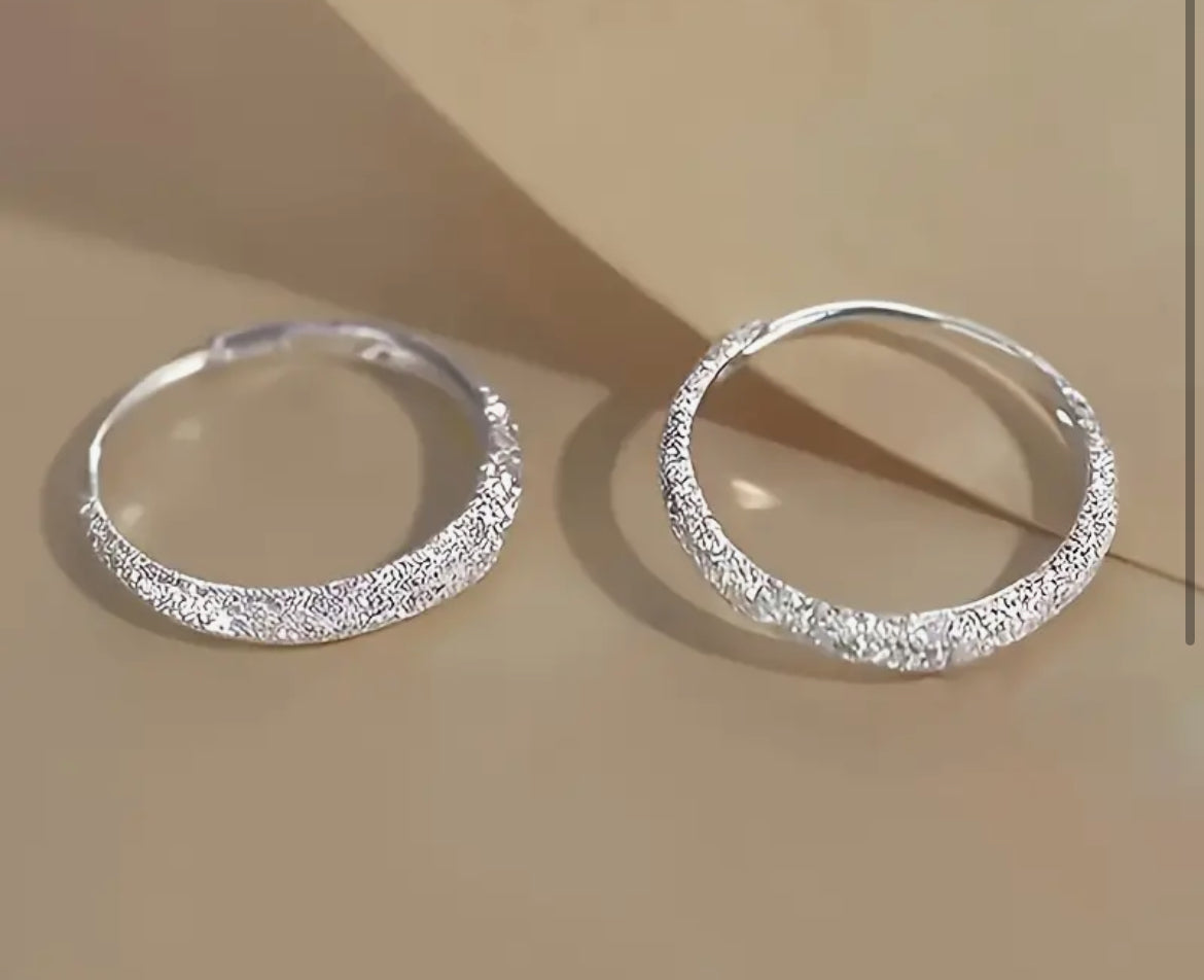 EARRING HOOPS SHIMMERING STARLIGHT 925 SILVER