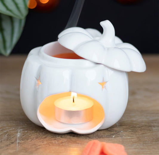 White Pumpkin Ceramic Oil Burner