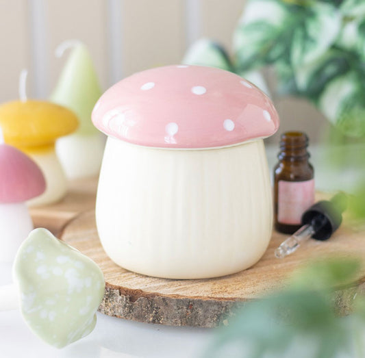 Pink Mushroom Ceramic Oil Burner