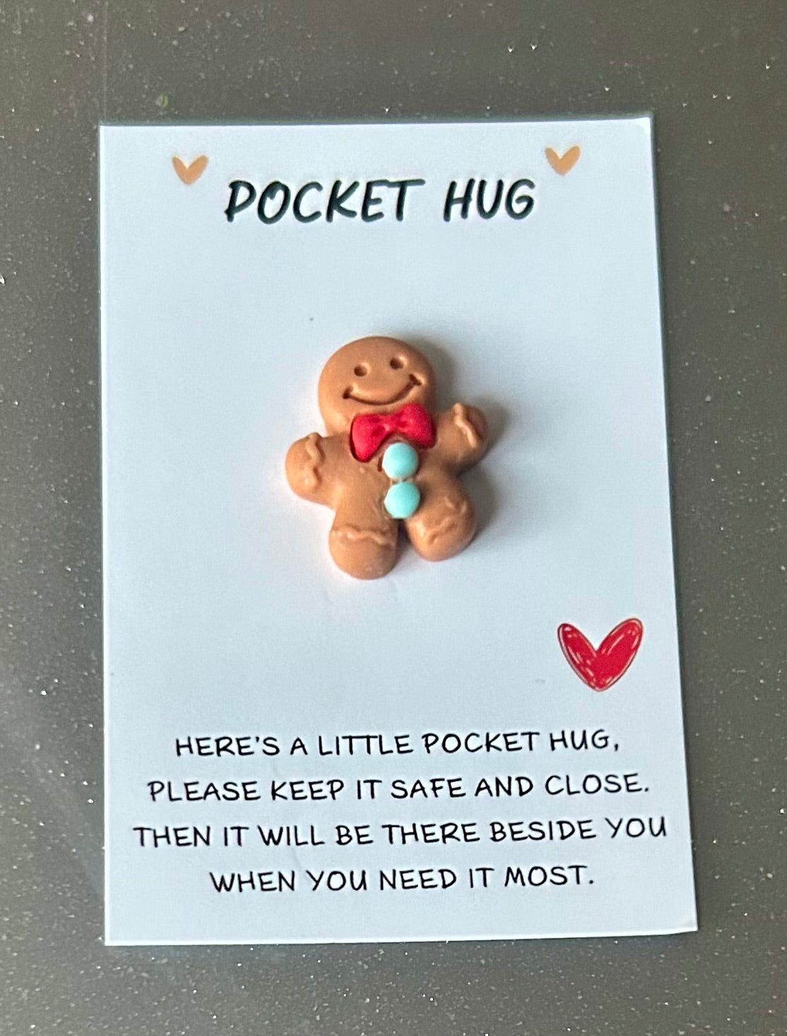 POCKET HUGS- A cute little token with a card in a box