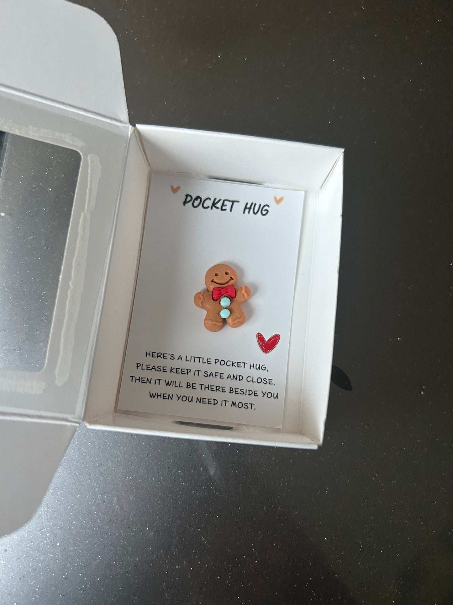 POCKET HUGS- A cute little token with a card in a box