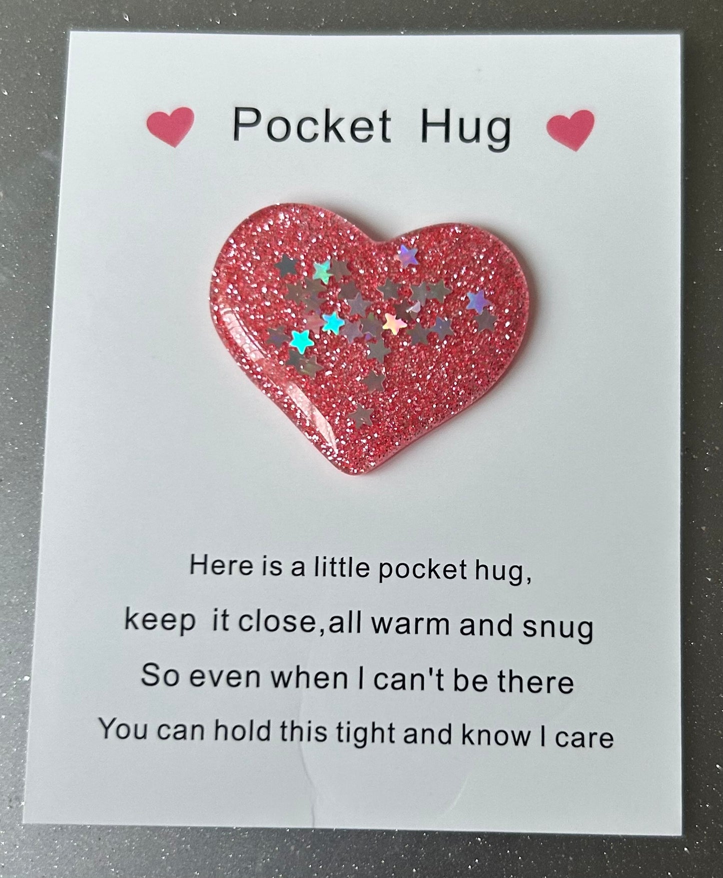 POCKET HUGS- A cute little token with a card in a box