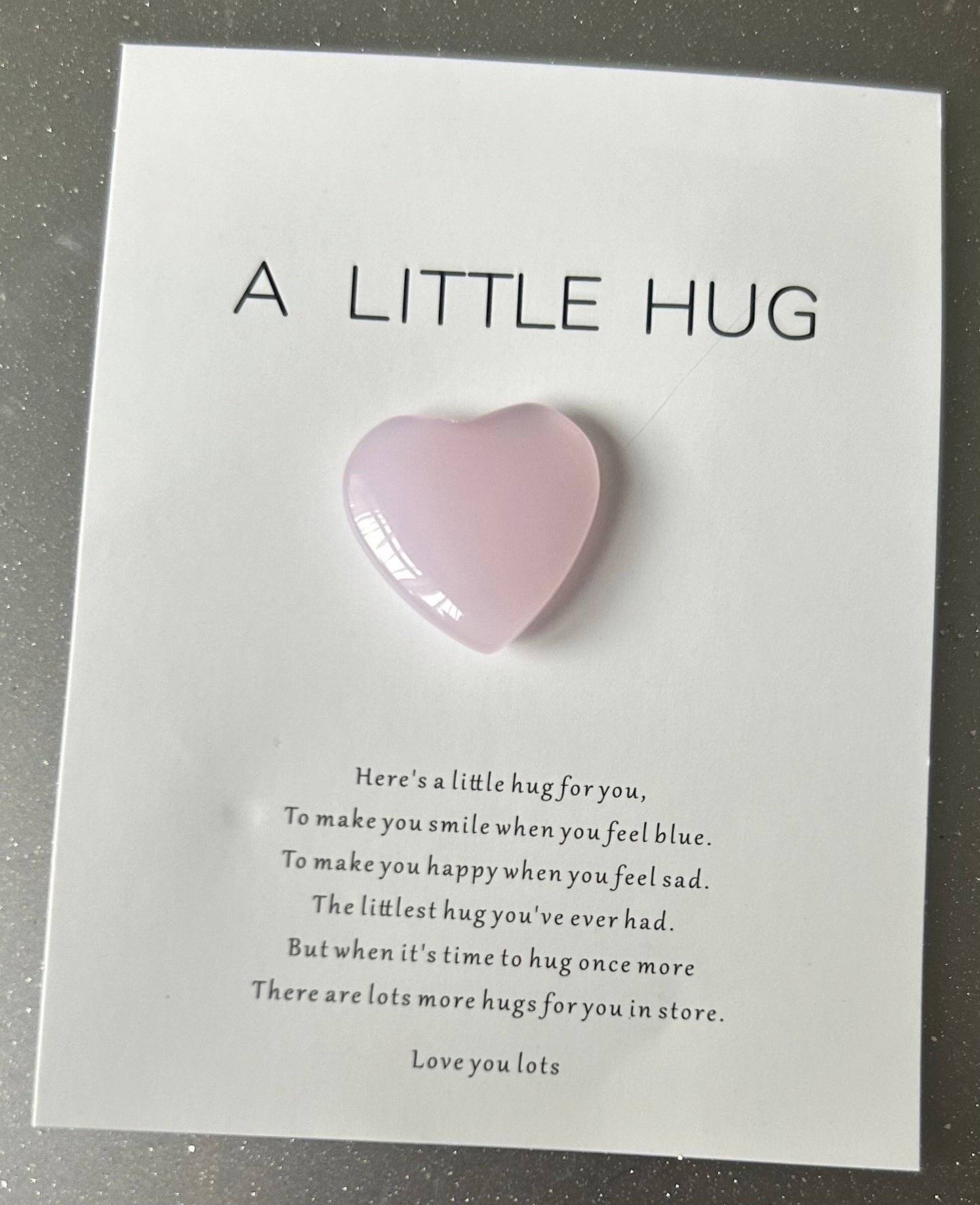 POCKET HUGS- A cute little token with a card in a box