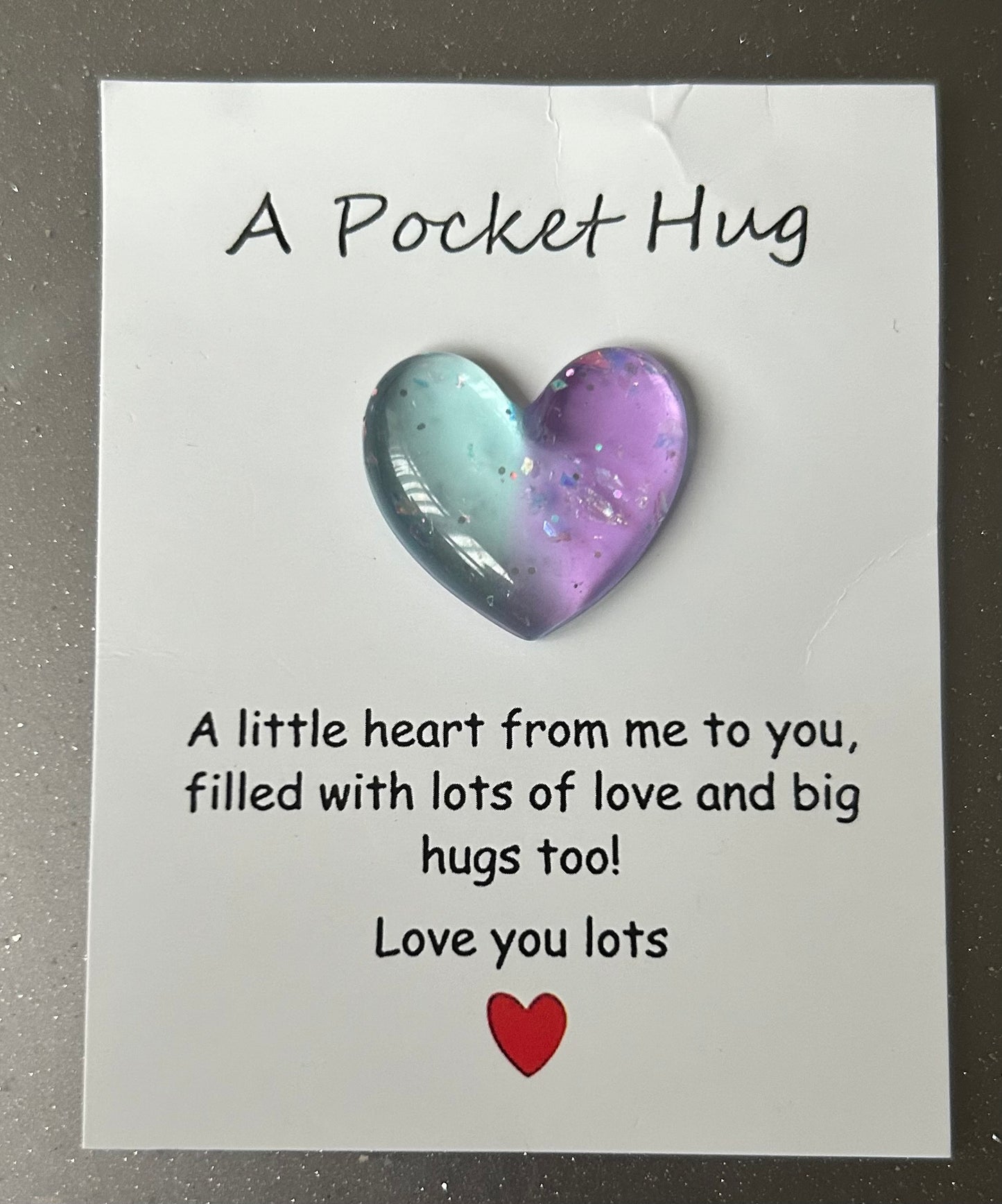 POCKET HUGS- A cute little token with a card in a box