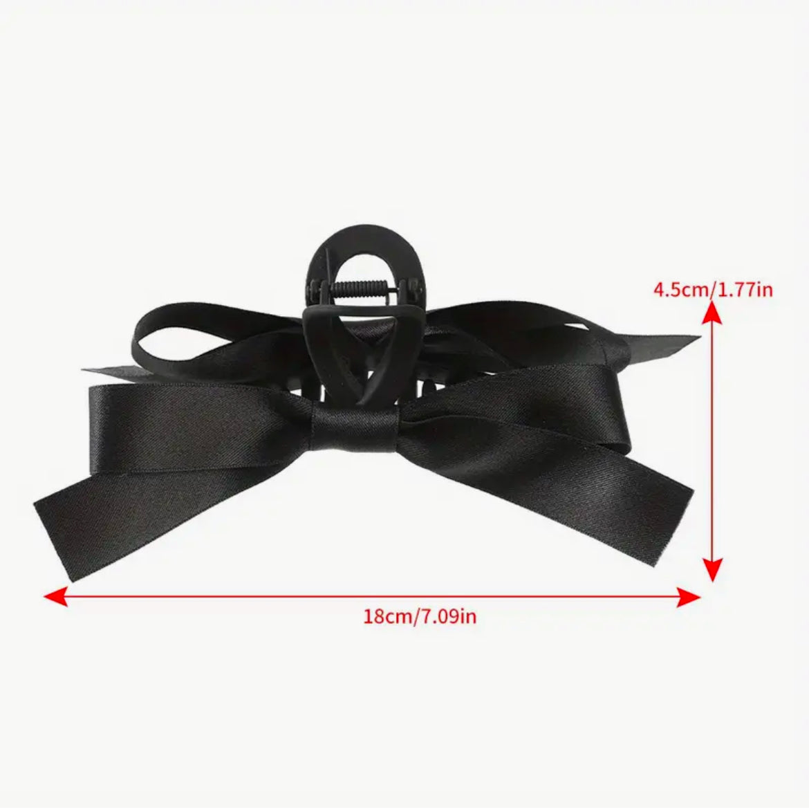 HAIR CLAW CLIP CLAMP- black bow.