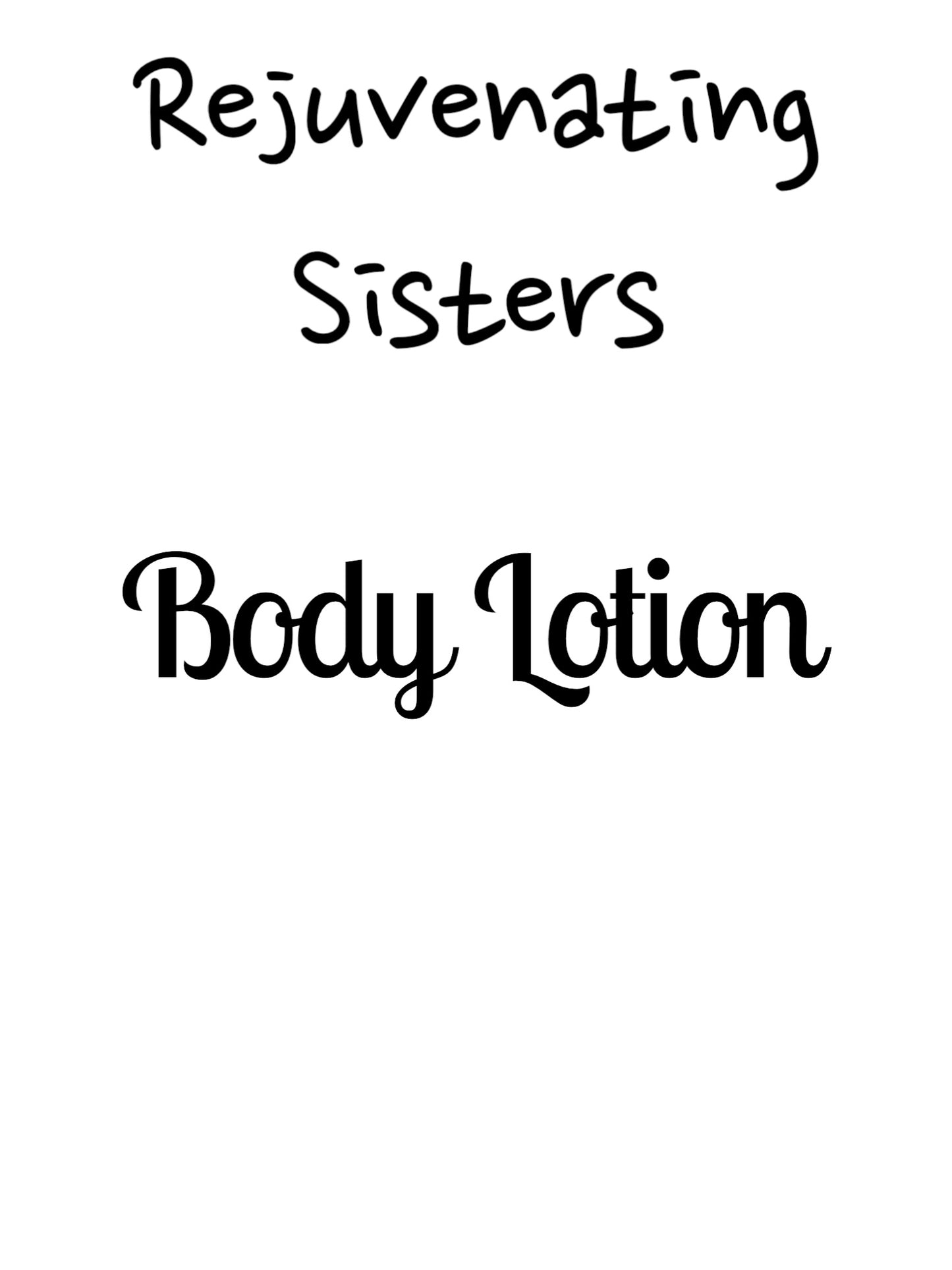 ✨ Rejuvenating Sisters – Luxury Body Lotion ✨