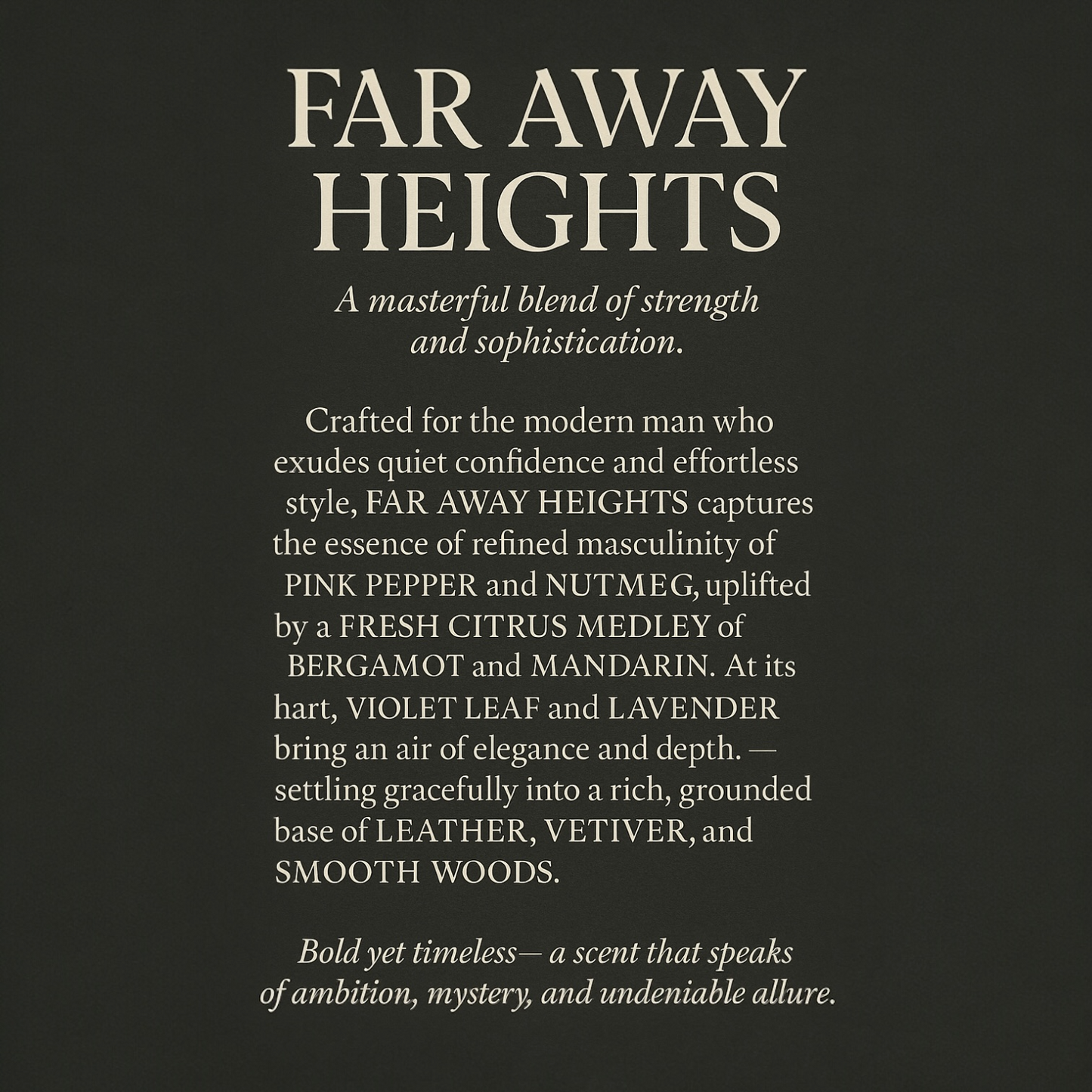 FAR AWAY HEIGHTS